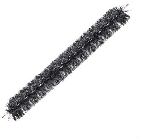Vidonergy Dachrinnenbürste, 1,2 m lang, 100 mm Durchmesser, schwarze PP-Faser mit plastisiertem Stahldraht für Dach, kompatibel mit Kupfer- und PVC-Dachrinnen, Blätter