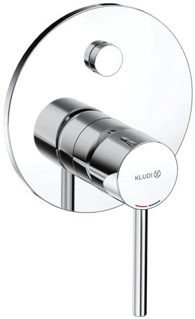 KLUDI BOZZ, Unterputz Wannenfüll- und Brausearmatur (387590576), Einhebelmischer, Chrom, PUSH&SWITCH Umstellung, für SLIM.BOXX 88022, 28 l/min