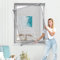 jarolift Fliegengitter für Fenster SlimLine Insektenschutz ohne Bohren, mit Alurahmen Spannrahmen, Mückenschutz Mückengitter, 70 x 150 cm, Silber