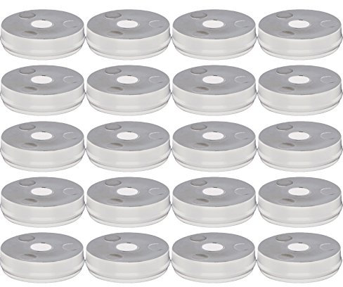 Wagner VAS157 Möbelgleiter QuickClick Basic, Höhe 4 mm, Kunststoff weiß Inhalt: 20 Stück, Grundplatte ø 20mm anschrauben