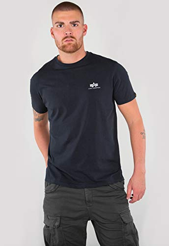 ALPHA INDUSTRIES Men's Basic T Small Logo Neon Print T-Shirt for Men T-Shirt (Pack of 1)