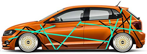 Auto Seiten Aufkleber Car-Tattoo Sticker Streifen-LININEN 3cm Breite Fahrzeug Bekleben Dekor