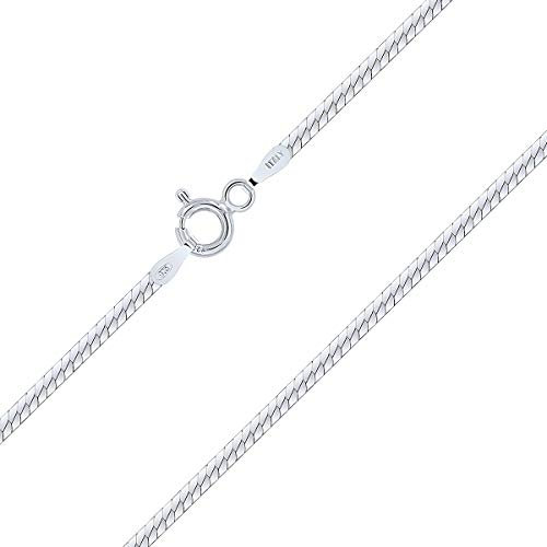 Planetys - Chaîne Maille Miroir 1.60 mm Argent 925/1000 Rhodié 55 cm