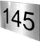 DECOHO - Numéro boîte aux Lettres Personnalisable Rectangle Grand Format - Plastique 1,6 mm Argent Chiffres Noirs - 100x70 mm adhésif 3M - Argent