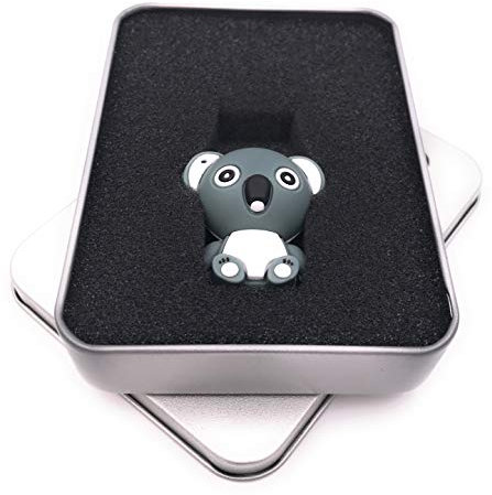 Onwomania Koala Bär niedliches Tier Grau USB Stick in Alu Geschenkbox 32 GB USB 3.0
