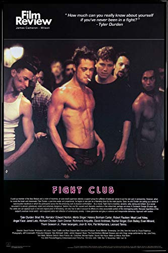 1art1 Fight Club Poster Plakat | Bild und Kunststoff-Rahmen - Brad Pitt, Film Review Collection (Fight Scene) (91 x 61cm)