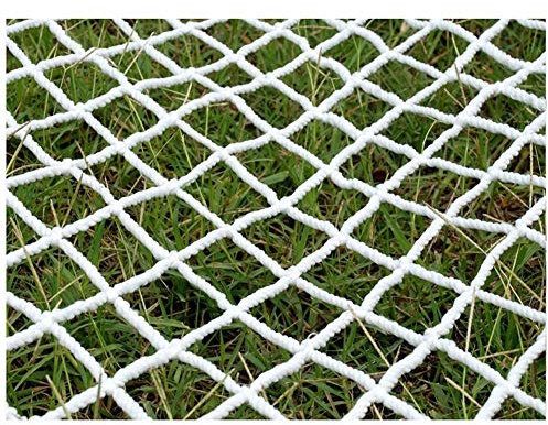 Weiß Sicherheitsnetz Kinder-Schutznetz, 5cm Ineinander Greifen-Netz for Kinder Haustiere Spielzeug Schutz, Anti-fällt Balkon Treppe Geländer Net, Außen Patios Zaun-Netz (Size : 2x2m(6x6ft))
