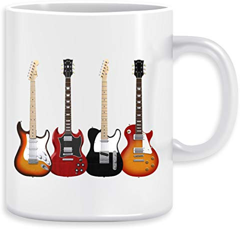 Quatre Électrique Guitares Tasse Ceramic Mug Cup
