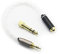 NewFantasia 3.5mm 1/8 TRS Male and 6.3mm 1/4 Adapter to 4.4mm Balanced Female Headphone Audio Adapter Cable
