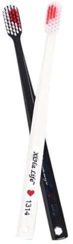 Onsinic 2 Teile/Satz Paar Zahnbürsten Zahnbürste Einfache Erwachsene Weiches Haar Innovative Herzförmige Zahnbürste