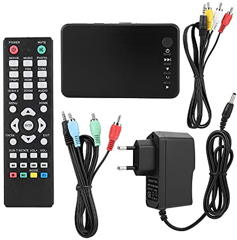 Lecteur Multimédia Numérique 4K Mini HD, Lecteur de Disque Dur 1080P Mini HDMI Media Audio et Vidéo Lecteur de Publicité(UE Plug 110-240V)