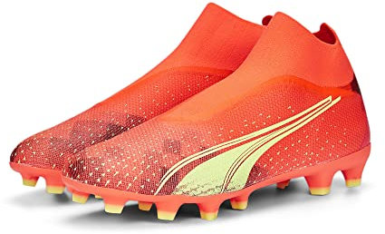 PUMA Herren Ultra Match+ LL FG/AG Fussballschuh, Fiery Coral-Fizzy Light Black, 42.5 EU