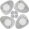 Olrla Tischsets Abwaschbar 4er Set, Leder Tischsets und Untersetzer, Grau rutschfest Platzdeckchen Leder Kunstleder Tischset Lederoptik Platzset
