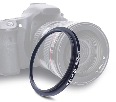 62mm a 72mm Filtro Adaptador,Compatible con Todas 62mm Objetivo a 72mm UV,ND,CPL,Filtro.62mm Lens to 72mm cámara Filtro (62-72mm)