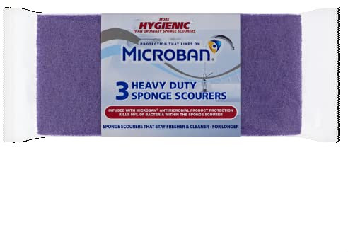 Microban Heavy Duty Sponge Scourers
