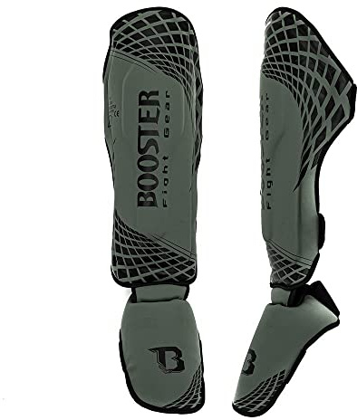 Booster Fightgear Schienbeinschoner Cube Grün - Muay Thai MMA Kickboxen Schienbeinschoner für Kampfsport und Sparring (S)