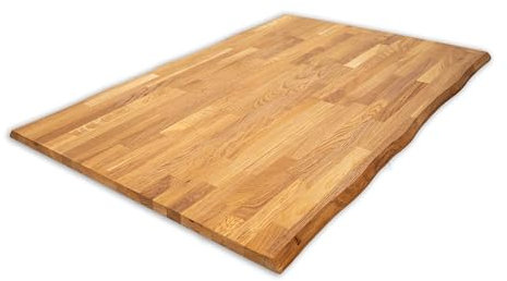 LUMBERLAND Tischplatte Eiche Massiv Baumkante (80 x 100 cm, Eiche, geölt)