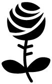 Stemplino® Midistempel - Motiv: Rose - 18mm Durchmesser - Holzstempel Kinder Stempel Bullet Journal Stempel mit Rosen Motiv Rose Stempel