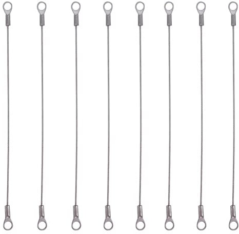8 Stücke Edelstahl Draht Seil Lanyard Kabel Haltether Sicherheit Geflochtene Strap Seil