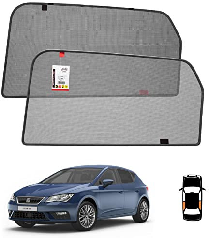 Heyner Juego de dos parasoles magnéticos para coche de Seat Leon III a partir de 2012