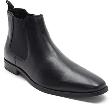 Thomas Crick Herren Addison Chelsea Boots, Black, 44 EU