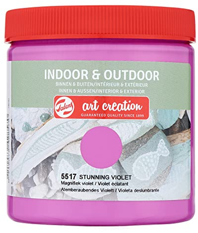 Talens Art Creation - Indoor & Outdoor Universal Satin Gloss Paint Stunning Violet 250 ml - Multi-Surface丨Fast-Drying丨Water-Resistant