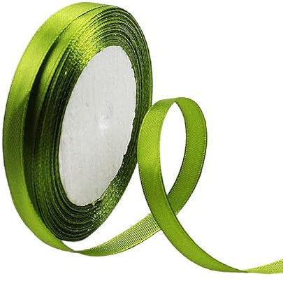 Satinband ArmeeGrün 10mm, 23 Meters Dekoration Präsent Geschenkband Breit Schleifenband, Stoffband für Kleid Hochzeit, Taufe und Geburtstag Geschenke,Satin Dekoband, Deko Band Geschenkverpackung