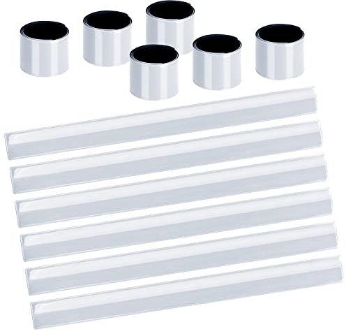 URAQT Reflektorband, 12PCS Universal Reflektoren Set Klatscharmband Sicherheitsband Reflektierend Schnapparmband Reflektierend Neon Reflektorbänder für Kinder Erwachsene Jogger und Radfahrer