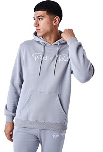 Project X Paris Sweat à Capuche Unisexe Essentials Gris Clair XL