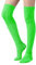 SherryDC Damen Zopfstrick Oberschenkelhohe Stiefelsocken Extra Lang Winterstrümpfe Beinstulpen, neon green, Einheitsgröße