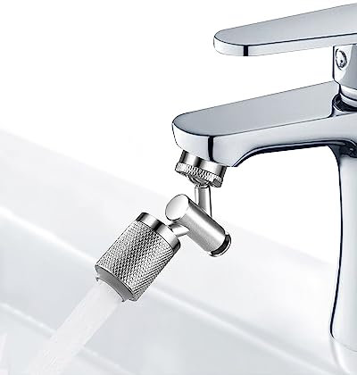 Mousseur Robinet Salle De Bain Lavabo, 720°Aérateur de Robinet en Laiton, Spa Spray Délicat pour L'eau, Mousseur Robinet Economie Eau, Extension Tete de Filtre Robinet Ajustable, FM20 FM22 M24