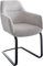DELIFE Schwingstuhl Pejo-Flex Freischwinger flach Schwarz Cord Silbergrau Taschenfederkern