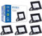 CLAR - LED Warmweiß Strahler, Garten Strahler LED, LED Strahler 10W Warmweiß, Wandleuchte Garage, Fluter LED Warmweiss, Baumstrahler Aussen LED 3000ºK (Pack 5)