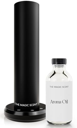 The Magic Scent Bluetooth Tower Diffusor Home & Office - Smart Ultra Leise für Zuhause & Hotel - Wasserlose Kaltluft Programmierbare Professionelle Diffusor-Maschine - Ätherisches Aromaöl enthalten