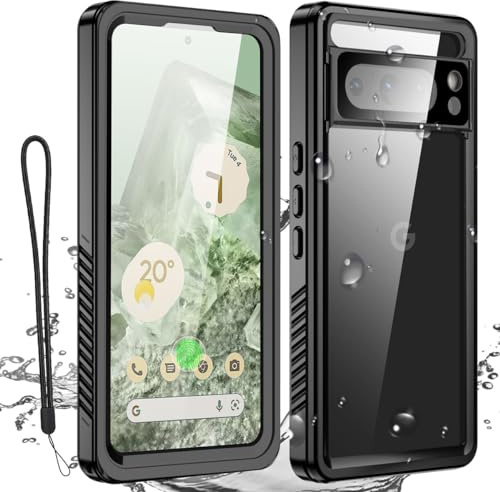 AICase Google Pixel 8 Pro - Funda impermeable transparente con protector de pantalla integrado, a prueba de nieve, polvo, a prueba de golpes, certificado IP68 [Real 360], protección de cuerpo completo