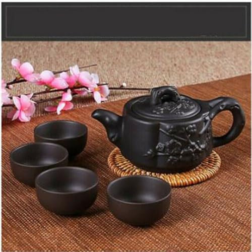 YTDJJWLS Kung Fu cinese Pot Cup Set Porcellana Yixing Teiera 4 Tazze