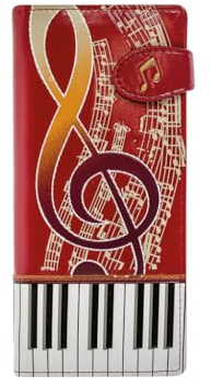 bb klostermann LANGBÖRSE/Geldbörse Klavier, rot, 18x9cm