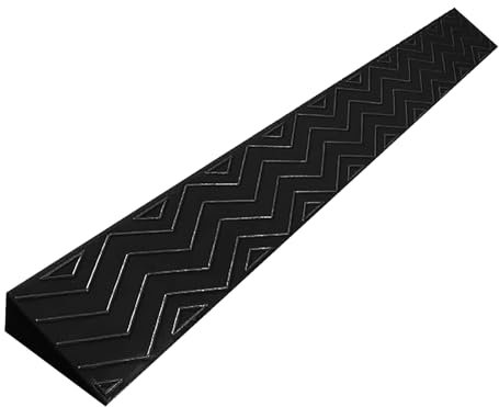 Türschwellenrampe, Aufstiegsschwellenrampen für Rollstühle, Rollstuhlrampe, Rutschfester Schwellenrampen für Türen, Treppen, Stufen, Kehrroboter, Mobilitätsroller (Schwarz, 100 * 10 * 4cm)