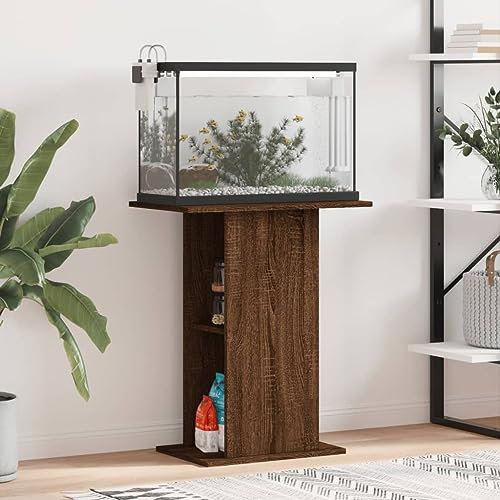 Festnight Aquarium Unterschrank Aquariumständer für Aquarien, Aquarienschrank Schrank Aquarium Tisch HolzwerkstoffBraune Eiche 60.5 x 36 x 72.5 cm