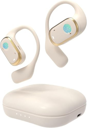 SANOTO Auriculares Oreja Abierta,Auriculares Inalambaricos Bluetooth 5.3 Control Táctil Auriculares Deportivos,IPX6 Impermeable,30H Juego,Auriculares Conduccion Osea Adecuado para Ejercicio,Trabajo