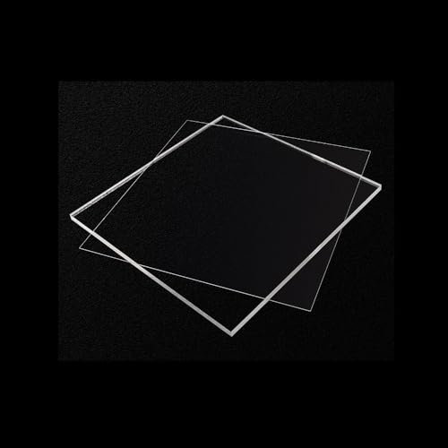 6 Piezas Varios Tamaños Metacrilato Transparente, Grueso 1.5mm, Hojas de Acrílico Transparente, Plancha Acrílico Lámina de Plástico(100mm*100mm*1.5mm)