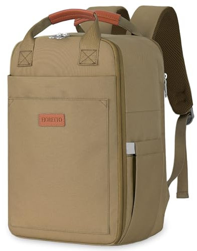 FIORETTO für Ryanair Handgepäck Rucksack 40x20x25 Klein Reiserucksack für Flugzeug Reise Rucksack Travel Backpack Carry on Luggage Schulrucksack mit Separatem 14-Zoll-Laptopfach Herren Damen Bronze