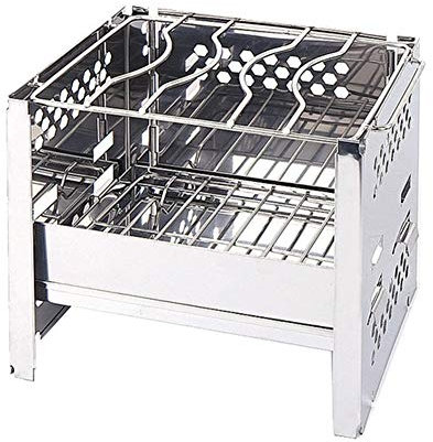 Tragbarer Holzkohlegrill für Camping Holzkohlegrill, mit Klappstruktur und Stahlgitter, höhenverstellbar Gute Belüftung für Outdoor-Grillen Gartenterrasse Camping Picknick