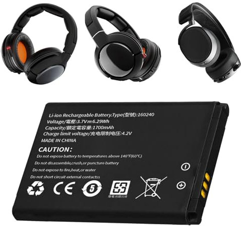 1700mAh Ersatz Akku SteelSeries 160240 für SteelSeries Arctis Pro Wireless,61298RX Headsets, Siberia 800 Siberia 840 Wireless Kopfhörer Ersatzakku Batterie, Kopfhörerakku, Bluetooth Headset