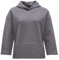 OPUS Damen Sweatshirt | Hoodie GLITTERO Loose aus schimmerndem Baumwoll Mix Graphite Glaze, 38