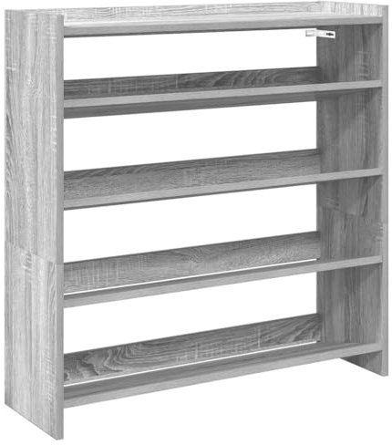 vidaXL Schuhregal Grau Sonoma 80x25x81 cm Holzwerkstoff, Schuhschrank, Schuhaufbewahrung, Schuhe Organizer, Schuhe Aufbewahrung, Schrank Schuhe