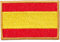 Parche Bandera de España - 6cm x 4cm - Bordado con Termoadhesivo (Dorado)