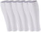 Geebuzz 3 Pairs Football Sock Sleeves, Pre-cut Football Sleeves compatible with grip socks, Shin Guards Sleeves for Football, Basketball, Rugby (White, Medium)