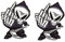 duoyif Totenkopf Aufkleber Auto Aufkleber Motorrad Sticker Skull Autoaufkleber Zubehör Cool Stickers Decal Für Auto Motorrad Motorhaube Motorradhelm lkw Dekor 13x10cm 2Stück (c)