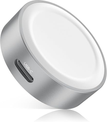 Magnetic Wireless Apple Watch Fast Charger Adapter for Apple Watch – USB-C & iPhone Port Compatible, Compact Travel Dock for iWatch Ultra/Series 2-10/SE/SE2,38/40/44/45/46mm Models